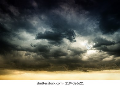 Dramatic Rain Clouds Background in the Stormy Weather