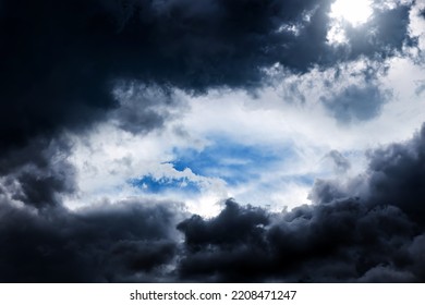 Dramatic Rain Clouds Background in the Stormy Weather