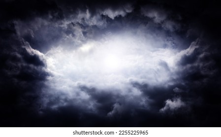 Dramatic Rain Clouds Background in the Stormy Weather