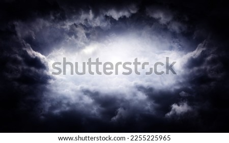 Dramatic Rain Clouds Background in the Stormy Weather