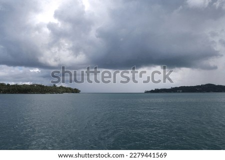Dramatic rainy sky over Andaman sea