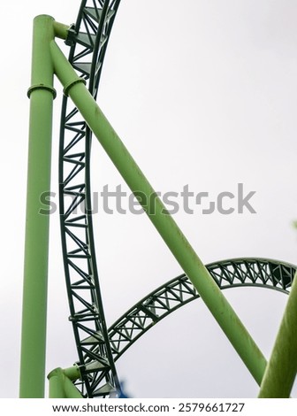 Similar – Image, Stock Photo Roller coaster curves against blue sky