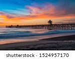 Dramatic San Clemente Pier Sunset Landscape