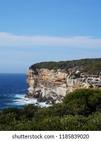 Dramatic Sandstone Cliff In Malabar Headland National Park                                  