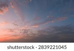 Dramatic Sardinian sunset clouds with vibrant natural evening colors