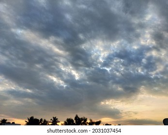 Dramatic Simpsons Clouds Floating In The Morning Sky