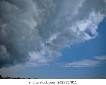 Dramatic Skies: Clouds Floating on the Horizon