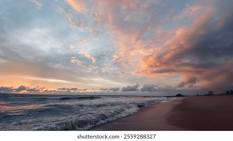 Dramatic sky amidst the sunset