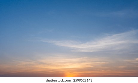 Dramatic sky with cloud on sunrise or sunset time.