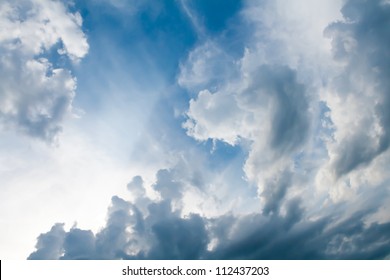 The Dramatic Sky With Clouds