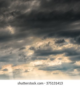 dramatic sky with clouds