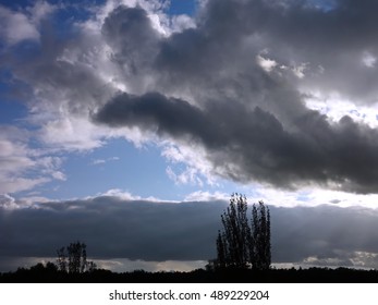 Dramatic sky with clouds