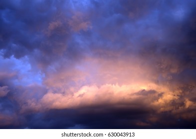 Dramatic sky with clouds. Abstract.