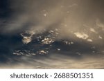 Dramatic Sky with Clouds at Dusk