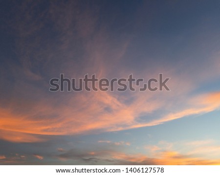 dramatic sky with clouds , evening sky