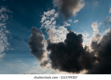 Dramatic sky with clouds. Nature background.