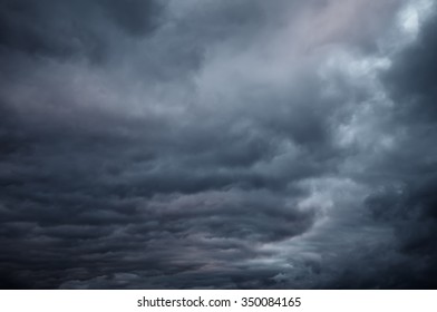 Dramatic sky with dark clouds 