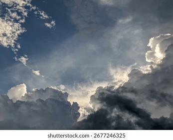 Dramatic Sky with Dark and Heavy Clouds Formation
