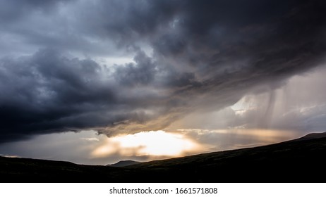 dramatic sky during the sunset