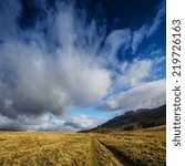 dramatic sky - early spring landscape