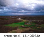 Dramatic Sky Over Baseball Fields