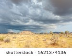 Dramatic sky over Joshua Tree National Park, California, USA