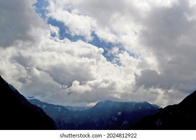                 dramatic sky over the mountains               