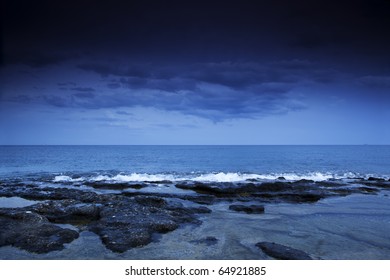 Dramatic sky over sea