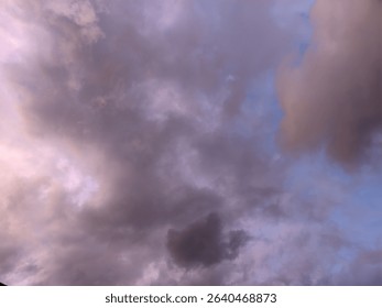 Dramatic Sky with Overcast Clouds at Sunset