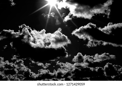Dramatic sky with stormy clouds
