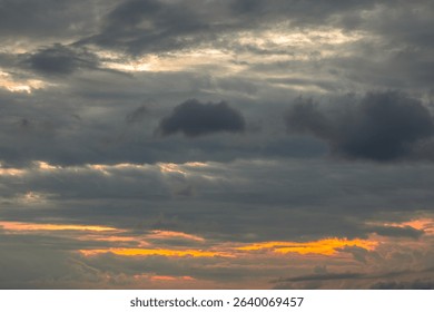 Dramatic Sky with Stormy Overcast Clouds