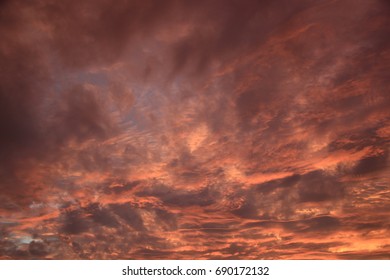Dramatic sky at sunset time