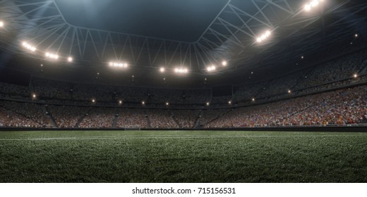 Dramatic Soccer Stadium 3d Professional Arena Stock Photo 715156531 ...