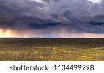 Dramatic storm cloud over swamp 
