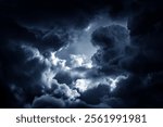 Dramatic Storm Clouds Background in the Stormy Weather