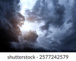 Dramatic Storm Clouds Background in the Stormy Weather