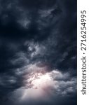 Dramatic Storm Clouds Background in the Stormy Weather