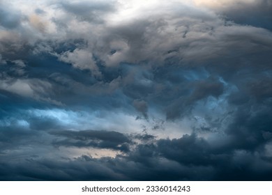 Dramatic Storm Clouds Background in the Stormy Weather