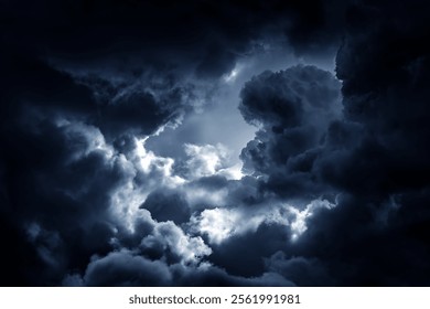 Dramatic Storm Clouds Background in the Stormy Weather