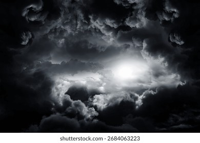 Dramatic Storm Clouds Background in the Stormy Weather