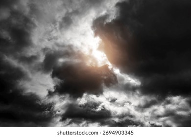 Dramatic Storm Clouds Background in the Stormy Weather