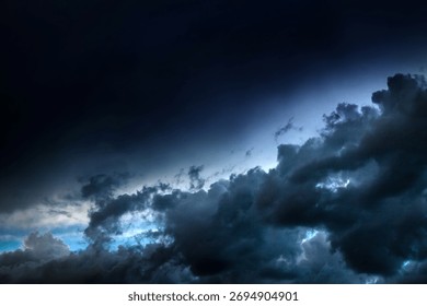 Dramatic Storm Clouds Background in the Stormy Weather