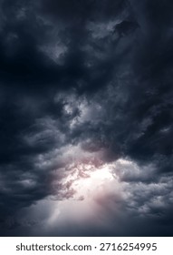 Dramatic Storm Clouds Background in the Stormy Weather
