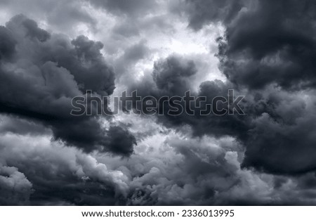 Dramatic Storm Clouds Background in the Stormy Weather