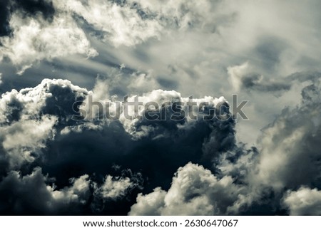Dramatic Storm Clouds Background in the Stormy Weather