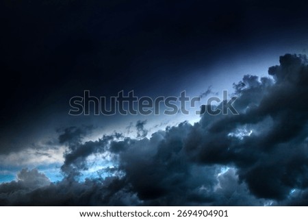 Dramatic Storm Clouds Background in the Stormy Weather