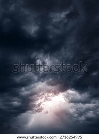 Dramatic Storm Clouds Background in the Stormy Weather