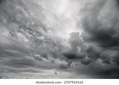 Dramatic Storm Clouds Form a Dark Overcast Sky Filled with Tension and Atmosphere
