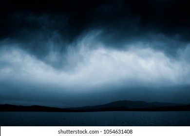 dramatic storm clouds landscape