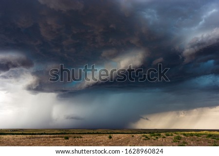 Dramatic storm clouds and sky from a severe thunderstorm in Colorado